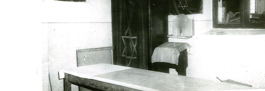 Interior of Hassidic prayer house